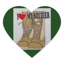 Love My Soldier Sticker