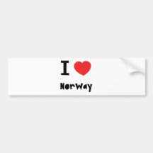 Love Norway Bumper Stickers