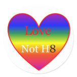 Love Not Hate sheets of round stickers