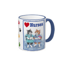 Love Nurses Cats Bud & Tony Mug