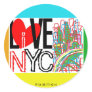 Love NYC & Live In NYC Sticker
