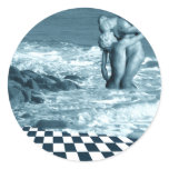 Love on the Beach Art Sticker