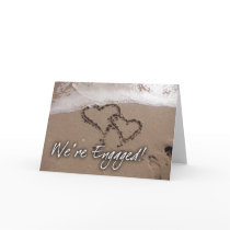 Love on the beach engagement card