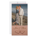 Love on the beach photo template photo cards