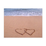 Love on the beach postcards