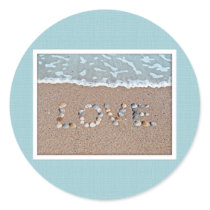 Love on the beach sticker