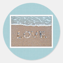 Love on the beach sticker