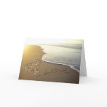 Love on the Sandy Beach Shore Greeting Card