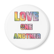 Love One Another Peace magnets