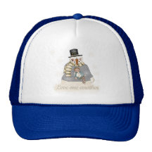 Love One Another Snowman T-shirts and Gifts Trucker Hats