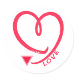 LOVE Open Heart Womyn stickers