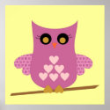 Love Owl Poster posters