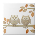 Love Owls in Tree Tile