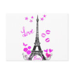 LOVE PARIS EIFFEL TOWER PRINT POSTCARDS