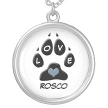 Love Paw Print Dog Personalised Necklace