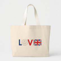 Love Peace Britain Canvas Bag