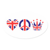 Love Peace Crown Stickers