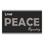 Love, Peace, Equality Stickers