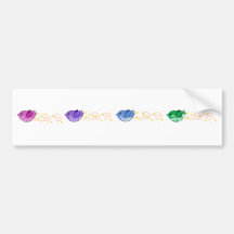 Love, Peace, Freedom & Joy Birds Bumper Sticker