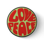 love peace Hippie Spruch Anstecknadel