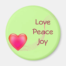 Love Peace Joy Fridge Magnet