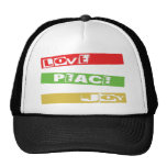 LOVE PEACE JOY MESH HATS