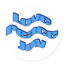 Love Peace Joy Stickers