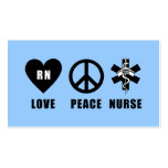 Love Peace RN business cards