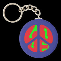love peace sign keychains
