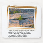 Love Poem and Log on Beach mousepads