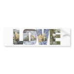 LOVE, POLAR BEAR STYLE BUMPER STICKER