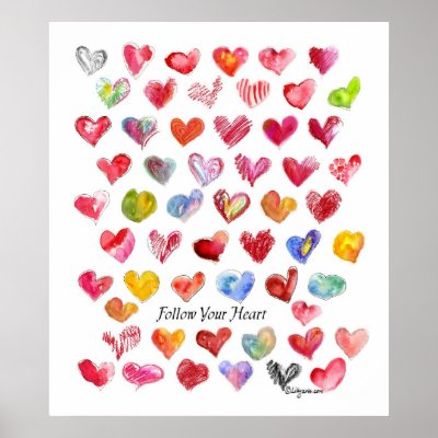 Love Poster -Follow Your Heart by lillyarts