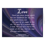 Love Proverbs 30-18 Greeting Cards