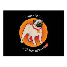 Love Pug Postcard