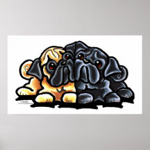 Love Pugs Poster
