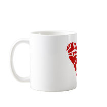 Love Puzzle: Red Heart Pieces Coffee Mugs
