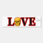 Love Red Skull Gold The MUSEUM Zazzle Gifts Bumper Stickers