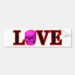Love Red Skull Magenta The MUSEUM Zazzle Gifts Bumper Stickers
