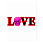 Love Red Skull Magenta The MUSEUM Zazzle Gifts Postcard