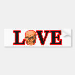 Love Red Skull Orange The MUSEUM Zazzle Gifts Bumper Sticker