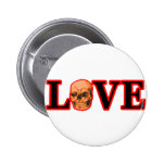 Love Red Skull Orange The MUSEUM Zazzle Gifts Pins