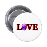 Love Red Skull Purple The MUSEUM Zazzle Gifts Buttons