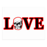 Love Red Skull White The MUSEUM Zazzle Gifts Postcards