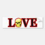 Love Red Skull Yellow The MUSEUM Zazzle Gifts Bumper Stickers
