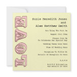 Love Retro Wedding Invitation