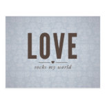 Love Rocks My World Vintage Postcard