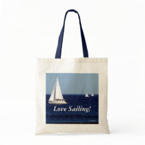 "Love Sailing!" Budget Tote Canvas Bags