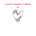 love=serotonin + epinephrine + dopamine t-shirts