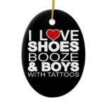 Love Shoes Booze Boys with Tattoos ornaments