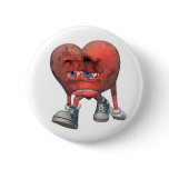 Love Sick Heart Button
